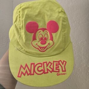 Neon Triangle Mickey Hat Disney Disneyworld Vintage Vtg 80s 90s